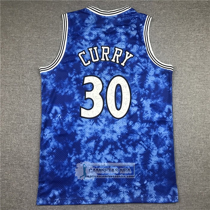 Camiseta Golden State Warriors Stephen Curry NO 30 Galaxy Azul